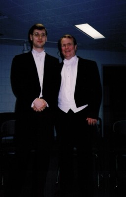  In the green room with guest trumpet soloist John Hagstrom 