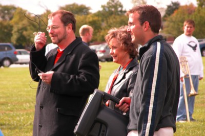  Dr. Moss with Dr. Carol Hayward and Ryan Nowlin (fall, 2004) (photo: Bill Hayward) 
