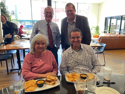  With NEW FMB Director Jon Waters, former FMB Director Carol Hayward, and BGSU alum Jason Sivill ('04) (photo: Bill Hayward)  