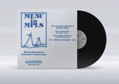  EP of the York High School Concert Band and Orchestra performances at the 47th Annual MENC National Convention. (Credit: Crest Records, NY) 